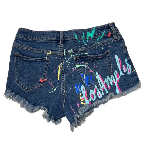 HOLLISTER Low-Rise Short-Short Splatter Shorts - Picture 2 of 8